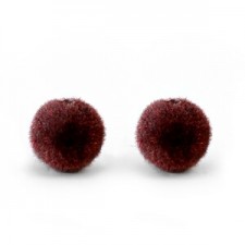 Velvet Pompom Beads 8mm Dark brown